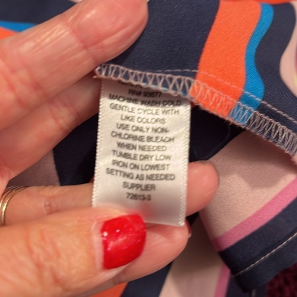 Project RUNWAY Rainbow Striped Top Sz L - Picture 5 of 5